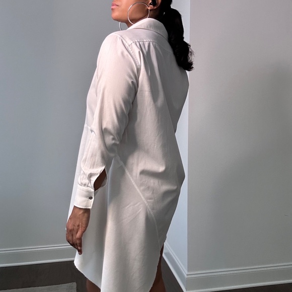 Marques Almeida White Shirt Dress with Hankerchief Hemline - Picture 14 of 16